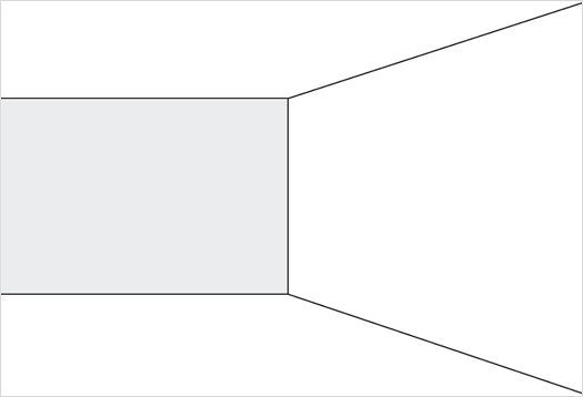 Constancia perceptiva: una pared de color gris de intensidad media ubicada en un espacio blanco se percibe de color gris oscuro.