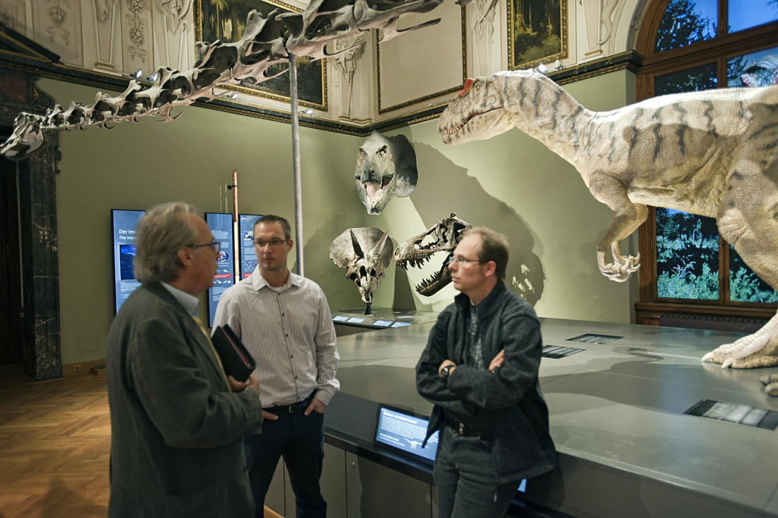 Sala dei dinosauri nel Museo di Storia Naturale di Vienna