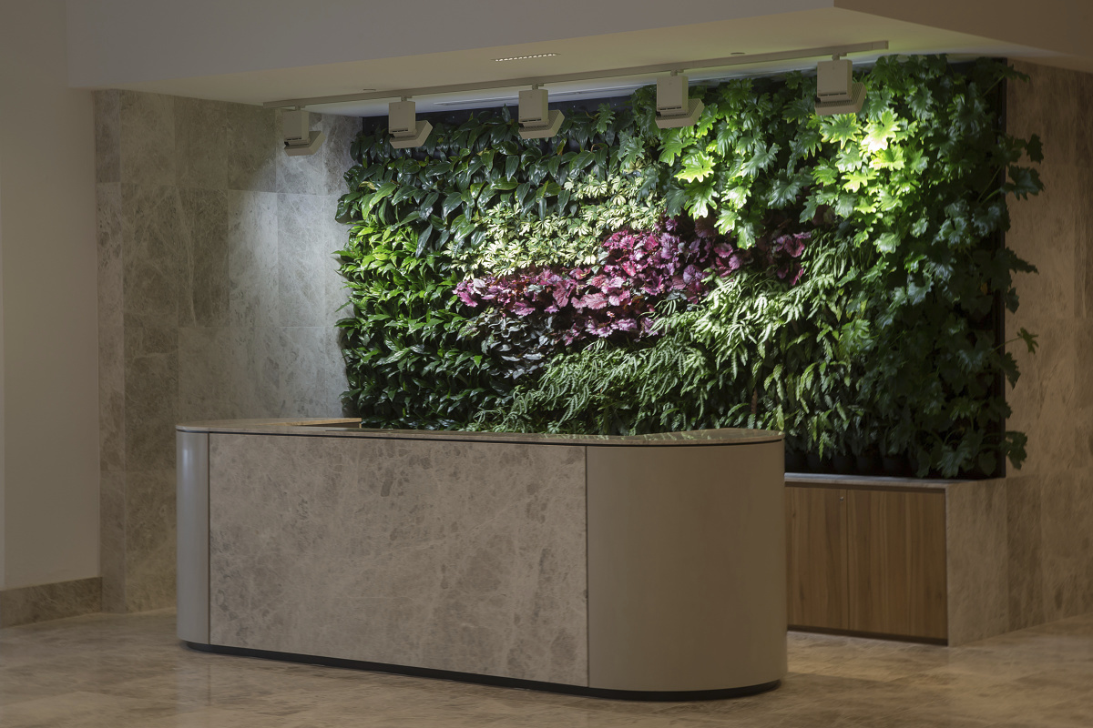 Green wall lighting 