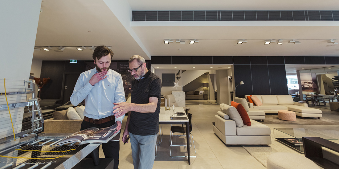 LED light King Living Furniture Store, Richmond Shop Projects