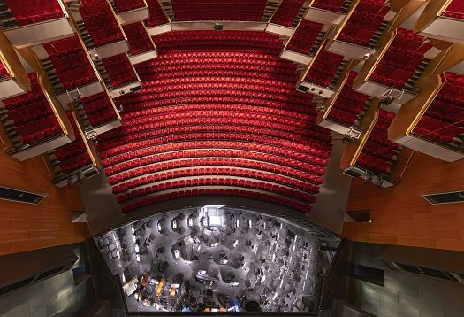 Ombouw van de zaalverlichting naar led in de Hamburger Staatsopera