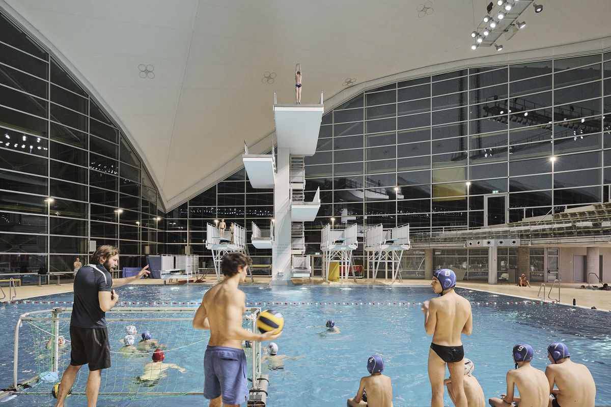 LED-Relighting Olympia-Schwimmhalle, München