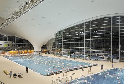 LED-Relighting Olympia-Schwimmhalle, München