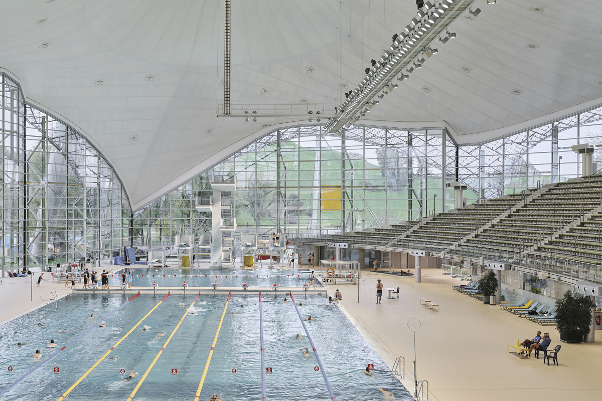 LED-Relighting Olympia-Schwimmhalle, München