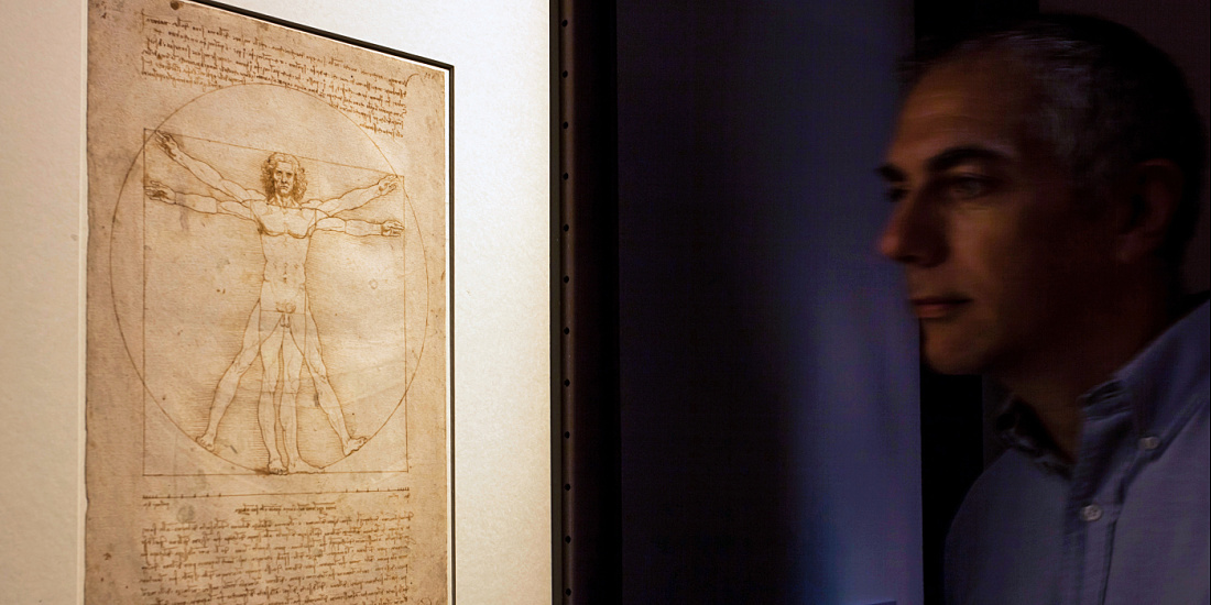 Utställningen Leonardo da Vinci/1452-1519 i Palazzo Reale, Milano