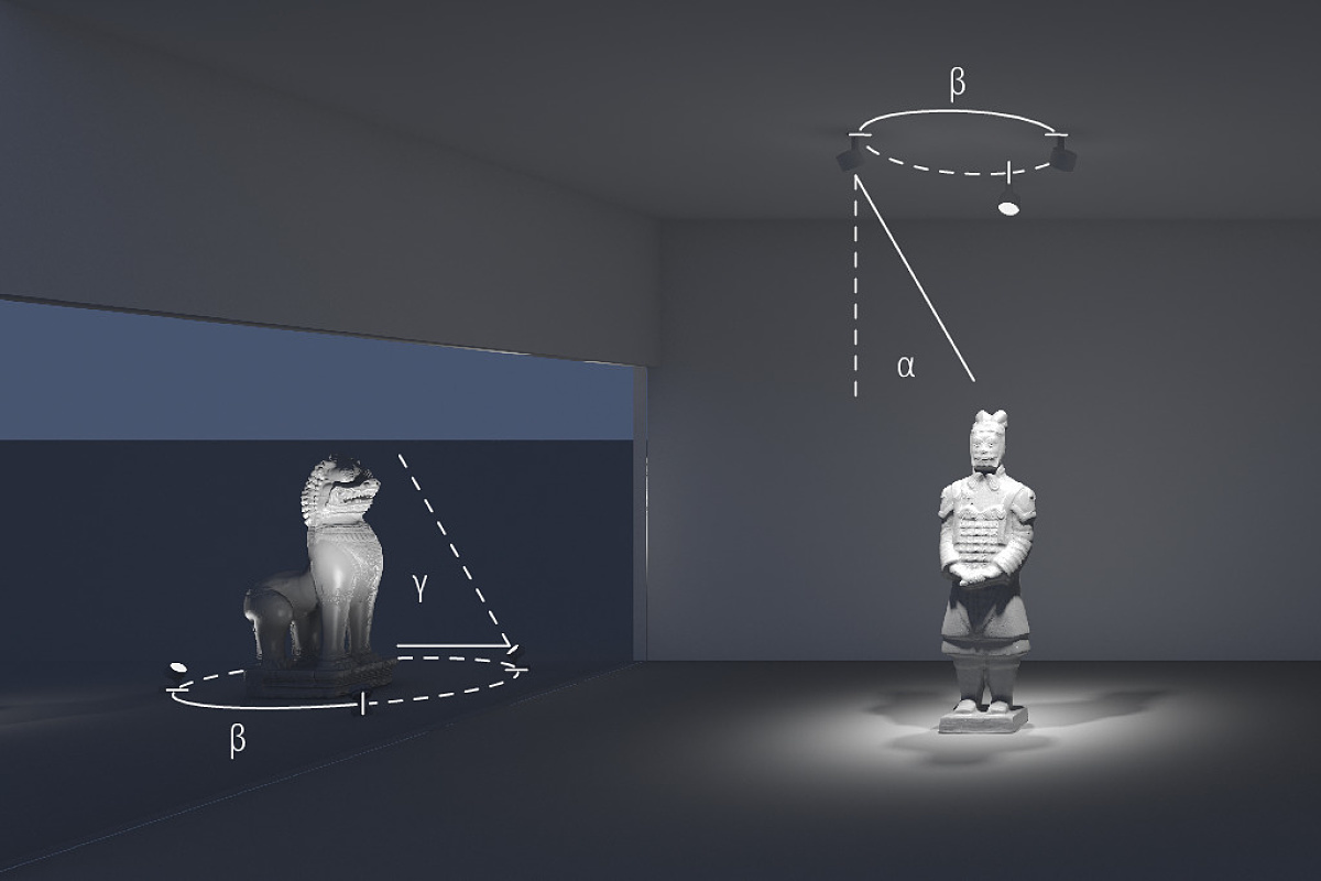 Planning light Light studies Light for sculptures ERCO