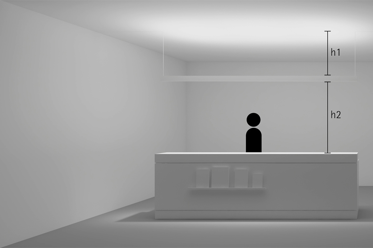 Reception desk pendant lights discount