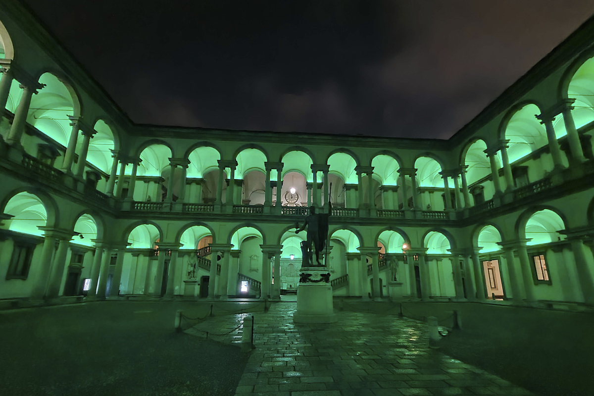 Pinacoteca de Brera / patio interior, Milán 