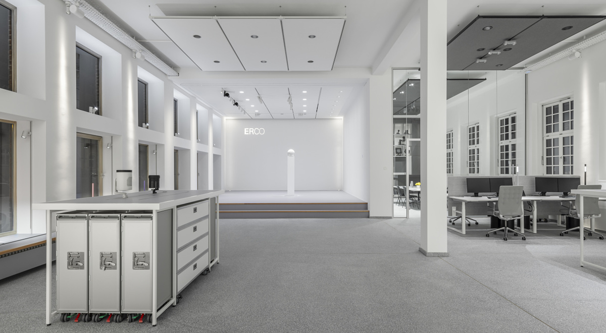 ERCO x JUNG showroom at Ledigenheim Munich