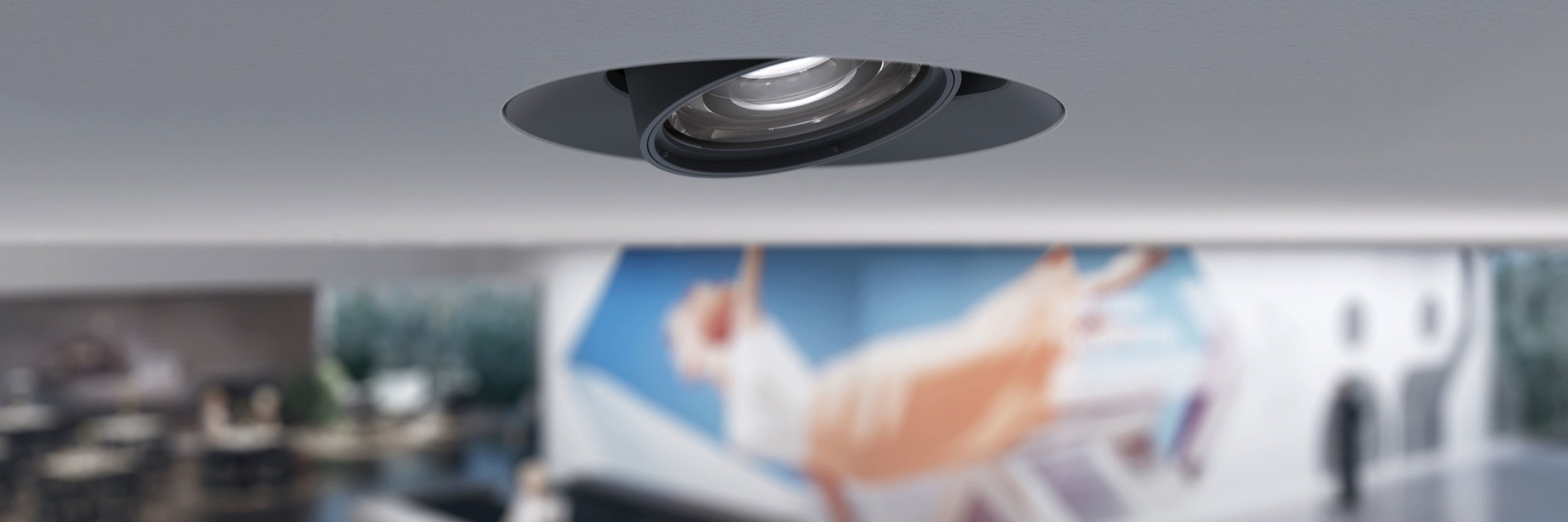 Quinta: The recessed spotlight with Darklight lenses