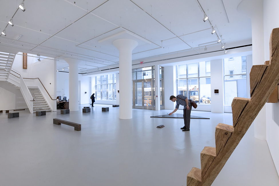 Richard Nonas and Donald Judd exhibition in the Fergus McCaffrey gallery, New York