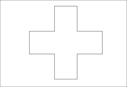 Shape perception: cross depiction exemplifies the law of enclosure.