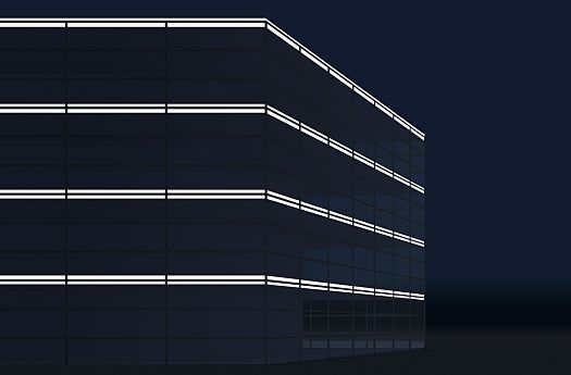 Transparent fasad