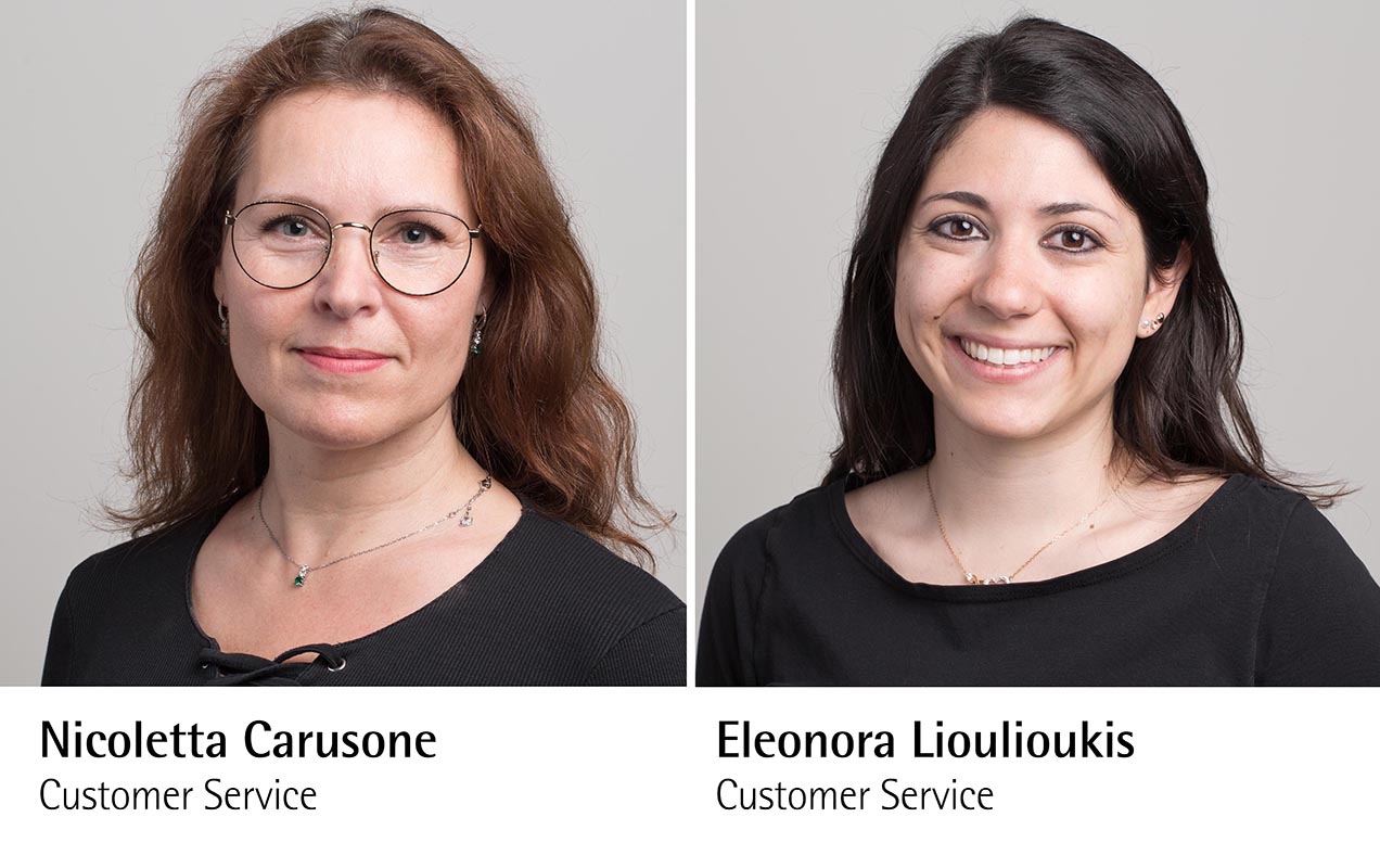 Customer Service, Nicoletta Carusone, Eleonora Lioulioukis ERCO Schweiz