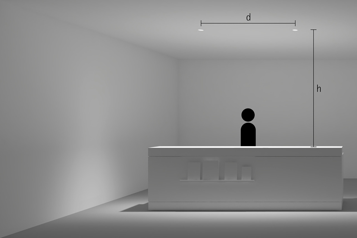 reception desk lighting